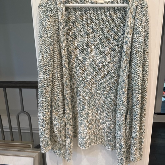 Anthropologie MOTH Hooded Open Knit Cardigan Sweater Size M - Picture 2 of 6